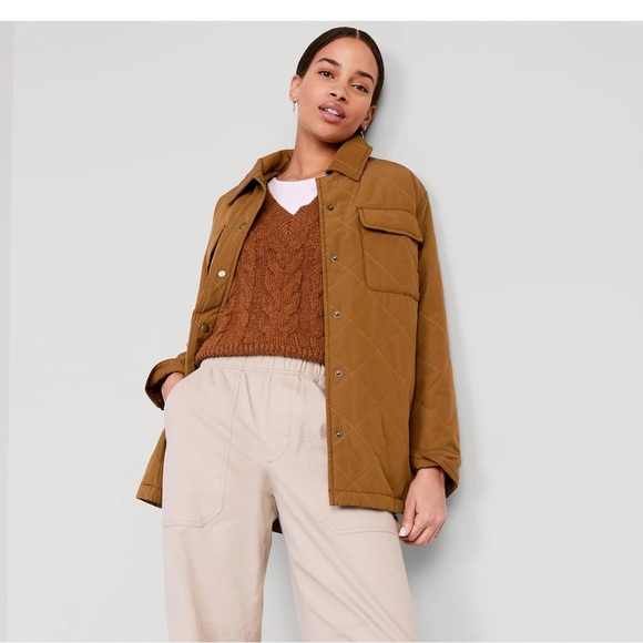 Old Navy Quilted Utility Jacket black NWT - Picture 6 of 15